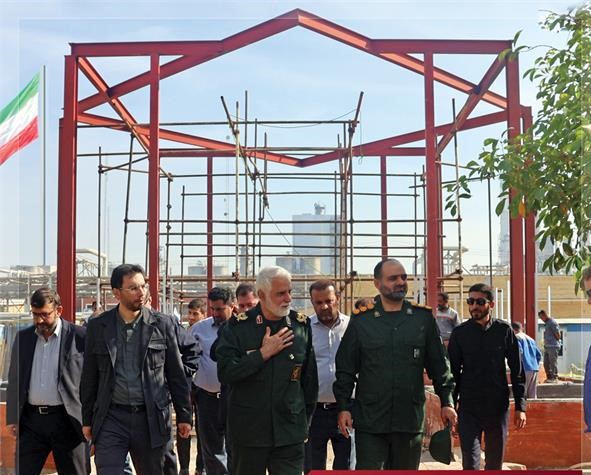بازدید مدیرکل حفظ آثار و نشر ارزش‌های دفاع مقدس خوزستان از مراحل ساخت یادمان شهید گمنام  در پتروشیمی امیرکبیر